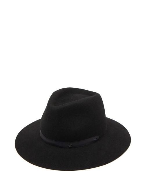 Matchesfashion.com Maison Michel - Rico Faux Pearl Trimmed Felt Fedora - Womens - Black