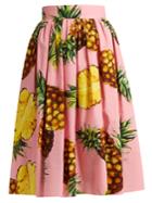 Dolce & Gabbana Pineapple-print Cotton Skirt