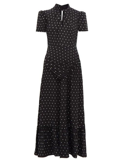 Matchesfashion.com Self-portrait - Twist-neck Crystal-embellished Crepe Dress - Womens - Black