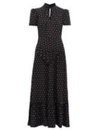 Matchesfashion.com Self-portrait - Twist-neck Crystal-embellished Crepe Dress - Womens - Black