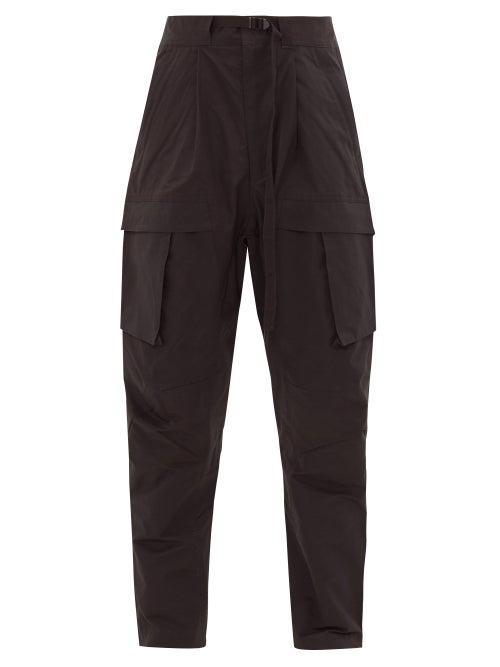 Matchesfashion.com Bottega Veneta - Cargo-pocket Cotton-blend Trousers - Mens - Black