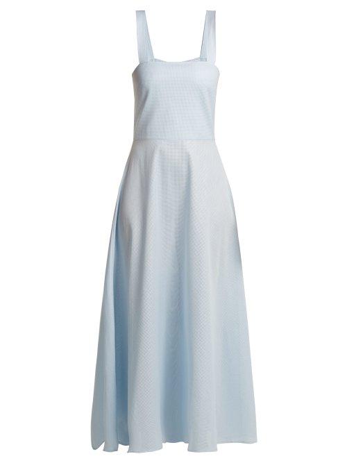 Matchesfashion.com Gioia Bini - Lucinda Cotton Dress - Womens - Light Blue