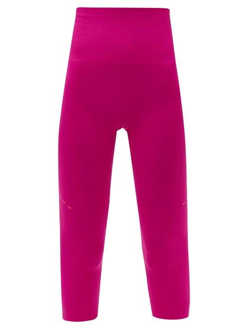 Matchesfashion.com Falke - High-rise Cropped Leggings - Womens - Dark Pink