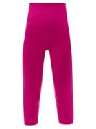Matchesfashion.com Falke - High-rise Cropped Leggings - Womens - Dark Pink