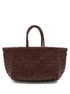 Matchesfashion.com Dragon Diffusion - Triple Jump Woven Leather Basket Bag - Womens - Dark Brown