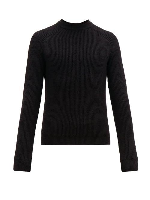 Matchesfashion.com Prada - Ribbed Knit Alpaca Sweater - Mens - Black