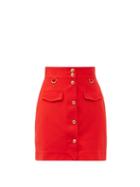Matchesfashion.com Givenchy - High-rise A-line Skirt - Womens - Red