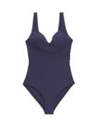 Matchesfashion.com Casa Raki - Sol Padded-cup Swimsuit - Womens - Navy