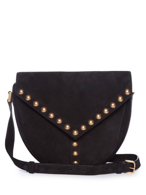 Saint Laurent Y-studs Suede Cross-body Bag