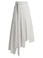 Matchesfashion.com Jw Anderson - Tie Waist Patchwork Skirt - Womens - White Black