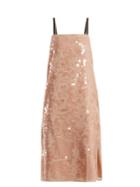 No. 21 Square-neck Sequin-embellished Dress