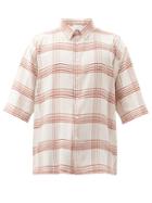 Matchesfashion.com Raey - Short-sleeved Checked Shirt - Mens - Brown Multi