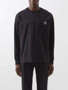 Wooyoungmi - Logo-embroidered Cotton Long-sleeved T-shirt - Mens - Black