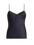 Matchesfashion.com Khaite - Peggy Crepe Back Satin Cami Top - Womens - Navy
