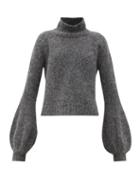 Matchesfashion.com Jw Anderson - Balloon-sleeve Alpaca-blend Sweater - Womens - Grey