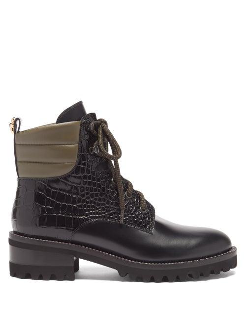 Fabrizio Viti - Dolomite Lace-up Leather Ankle Boots - Womens - Black