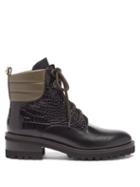 Fabrizio Viti - Dolomite Lace-up Leather Ankle Boots - Womens - Black