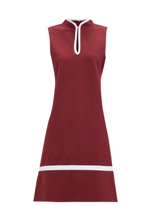 Matchesfashion.com Staud - Thea Keyhole-neck Jersey Dress - Womens - Burgundy