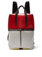 Matchesfashion.com Marni - Colour Block Panelled Backpack - Mens - Red Multi