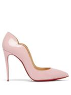 Matchesfashion.com Christian Louboutin - Hot Chick 100 Patent Leather Pumps - Womens - Light Pink