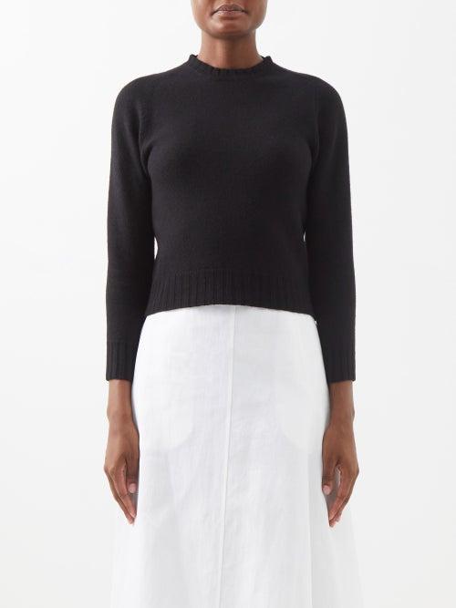 Jil Sander - High-neck Boiled-wool Sweater - Womens - Black