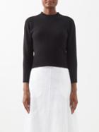Jil Sander - High-neck Boiled-wool Sweater - Womens - Black