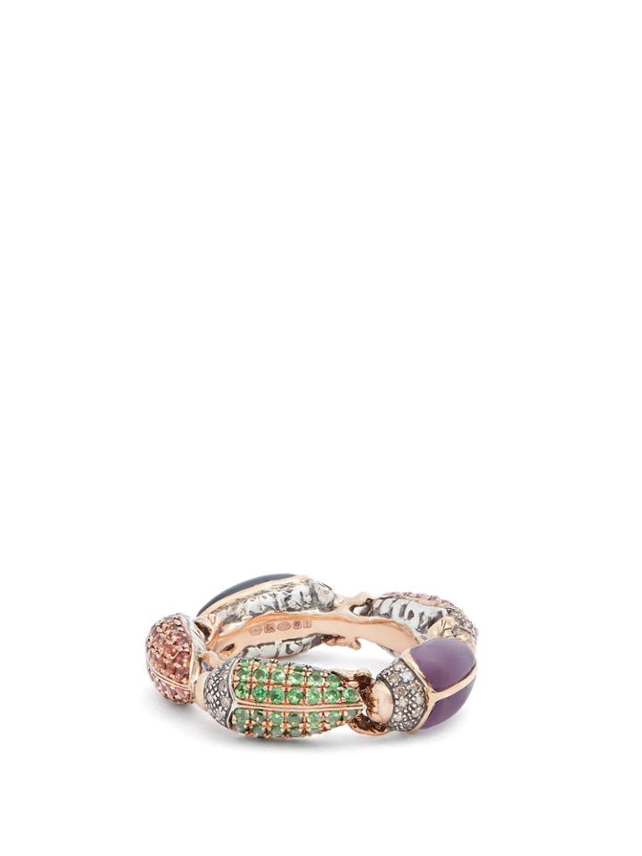 Bibi Van Der Velden Scarab Rose-gold Eternity Ring