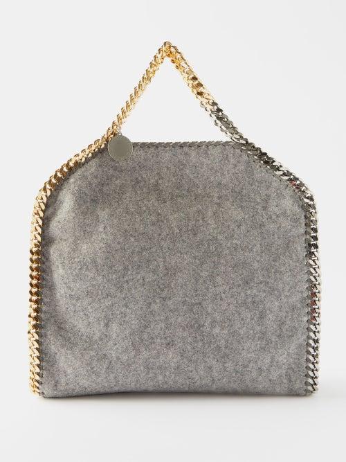 Stella Mccartney - Falabella Medium Felt Shoulder Bag - Womens - Grey