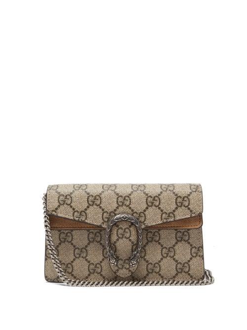 Gucci - Dionysus Super Mini Gg-canvas Cross-body Bag - Womens - Beige Multi