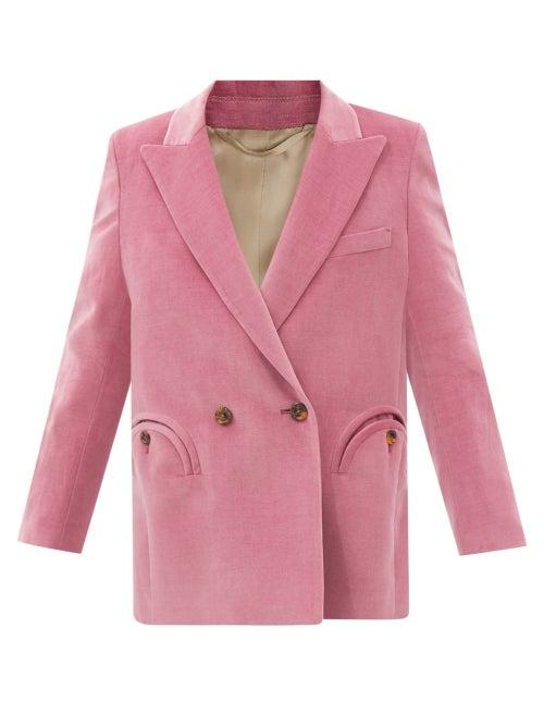 Blaz Milano - Jealousy Peonia Cotton-blend Twill Blazer - Womens - Pink