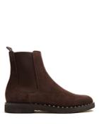 Valentino Micro Rockstud Suede Chelsea Boots