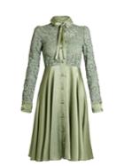 Valentino Lace And Hammered-satin Dress