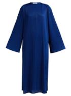 Matchesfashion.com Givenchy - Micro Pleated Midi Dress - Womens - Dark Blue