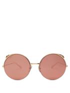 Matchesfashion.com Cartier Eyewear - Panthre Round Frame Sunglasses - Womens - Pink Gold