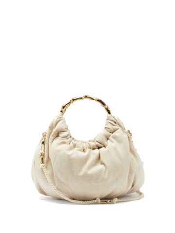 Ladies Bags Rosantica - Croissant Jungla Canvas Cross-body Bag - Womens - Beige
