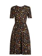 Alexander Mcqueen Obsession-print Crepe Dress