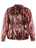 Matchesfashion.com Isabel Marant - Olaz Floral Print Hooded Jacket - Womens - Purple Multi