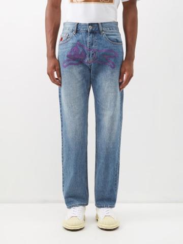 Icecream - Running Dog Straight-leg Jeans - Mens - Light Wash