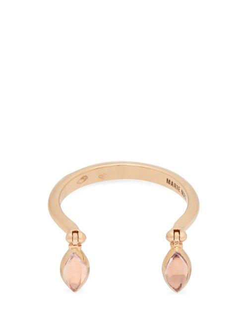 Matchesfashion.com Marie Mas - Amethyst, Topaz & 18kt Rose Gold Ring - Womens - Pink