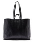 Balenciaga - Barbs Cracked-leather Tote Bag - Mens - Black