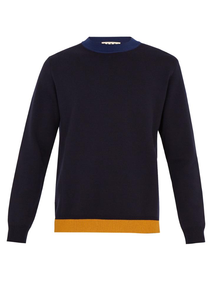Marni Colour-block Wool Sweater