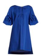 Matchesfashion.com Three Graces London - Cephale Cotton Dress - Womens - Dark Blue