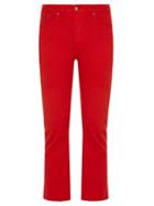 Matchesfashion.com Golden Goose Deluxe Brand - Kick Flare Cropped Jeans - Womens - Red