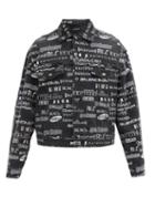 Matchesfashion.com Balenciaga - Logo-print Cotton-denim Jacket - Mens - Grey