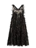 Matchesfashion.com Norma Kamali - Sequin Fringed Mini Dress - Womens - Black