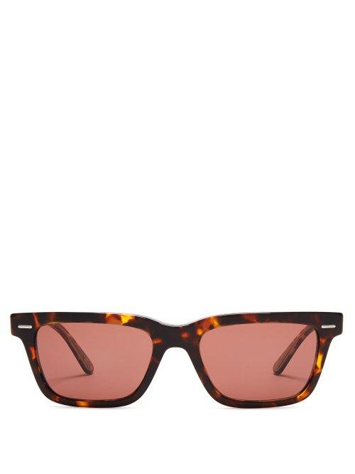 Matchesfashion.com The Row - X Oliver Peoples Rectangular Frame Sunglasses - Womens - Tortoiseshell