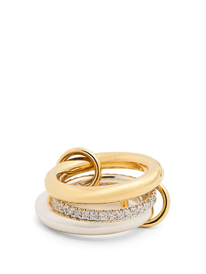 Spinelli Kilcollin Libra Diamond, Silver & Yellow-gold Ring