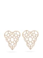 Matchesfashion.com Rosantica - Spiga Crystal Heart Earrings - Womens - Crystal