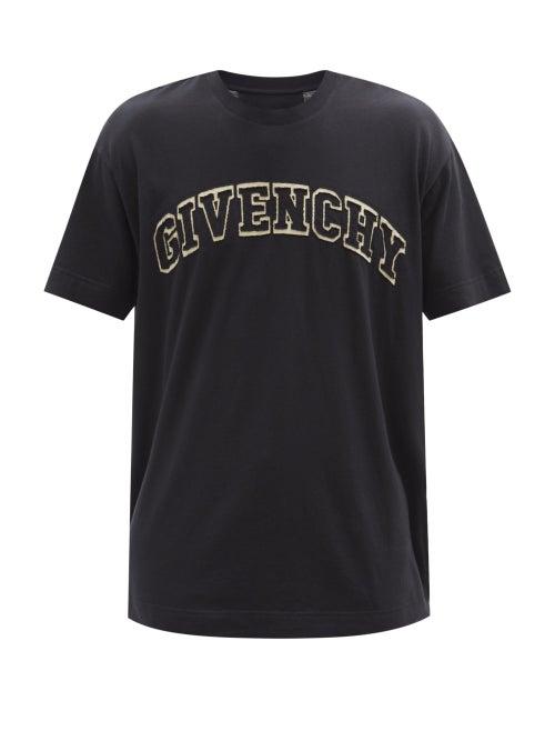 Givenchy - Varsity-logo Cotton T-shirt - Mens - Black