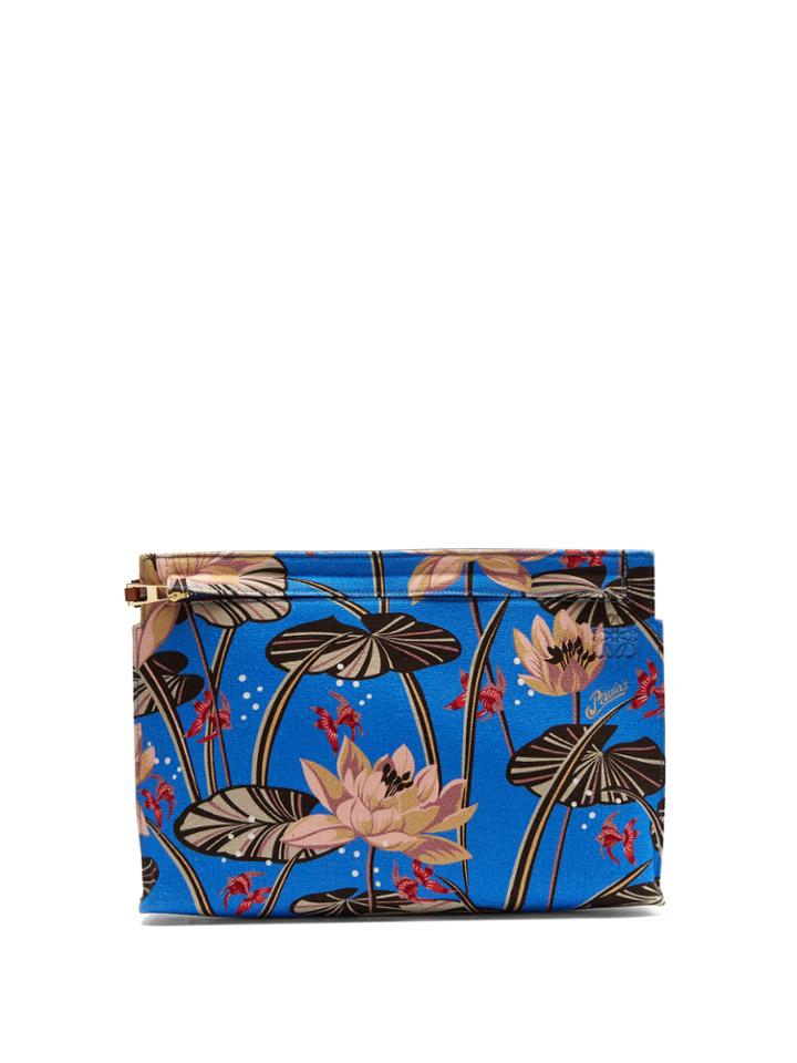 Loewe X Paula's Ibiza T Floral-print Canvas Pouch